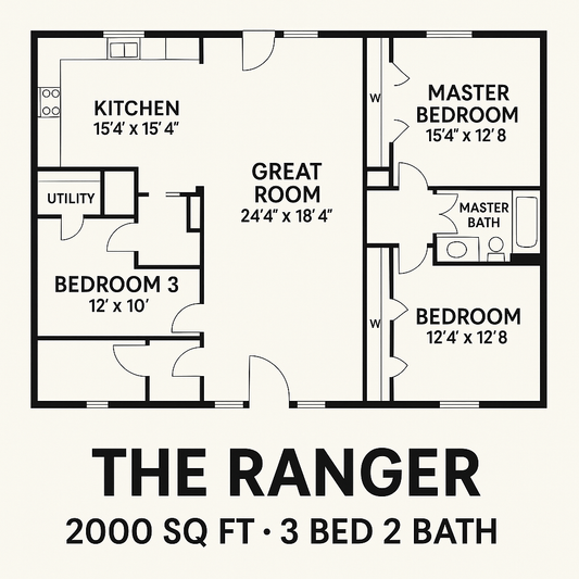 The Ranger Barndominium Kit (2000 sq feet)