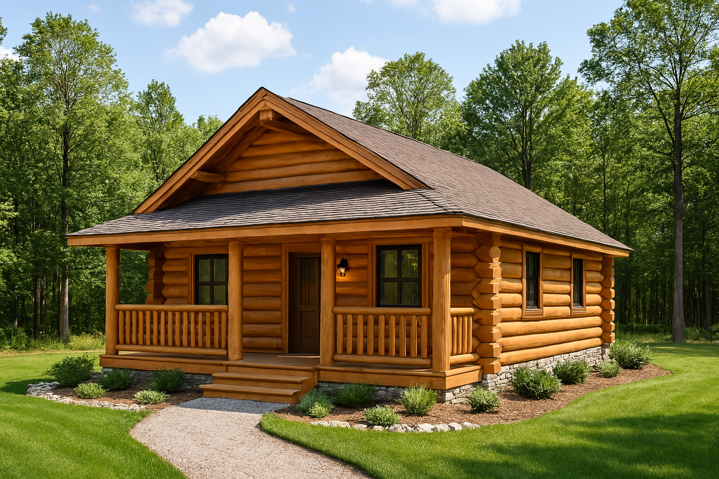 The Atlas Log Home Plan - Log Home Kit