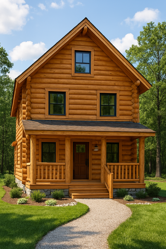 The Bluejay Log Home Plan - Log Home Kit