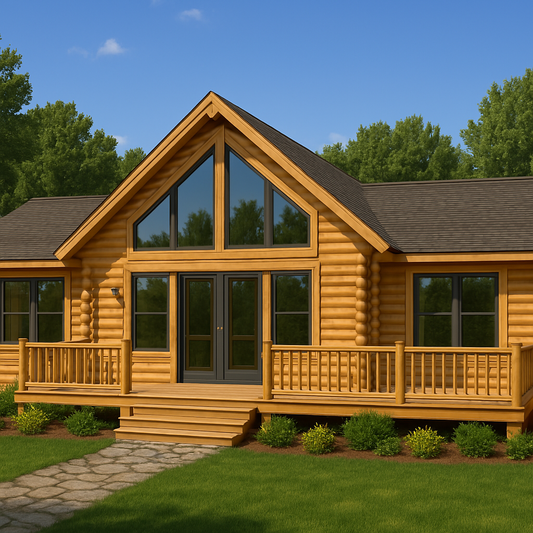 The Lake Front Log Home Plan - Log Home Kit