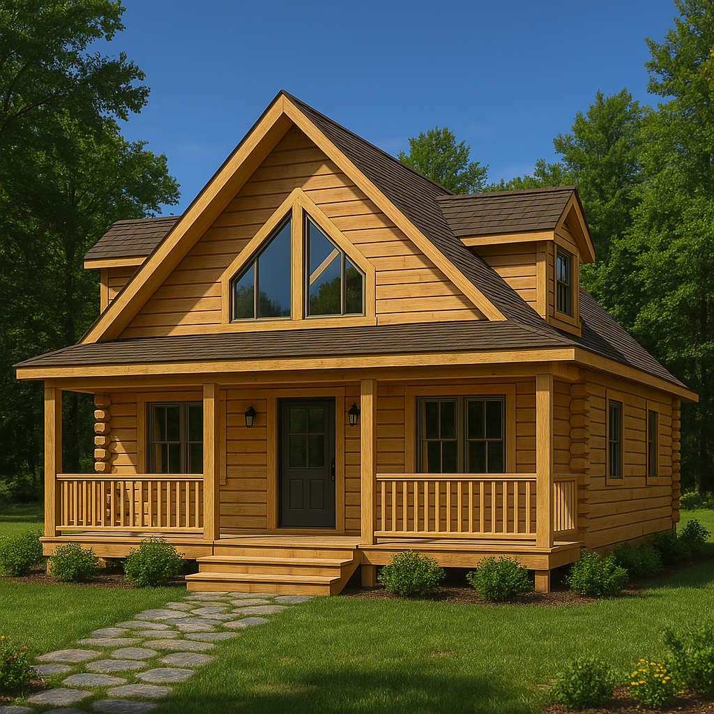 The Angelo Log Home Plan - Log Home Kit