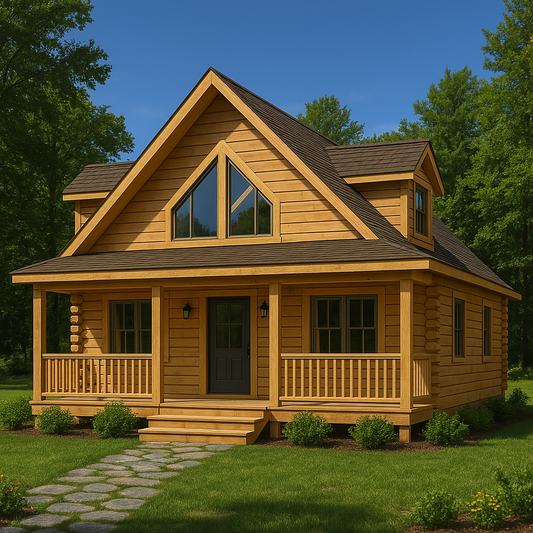 The Angelo Log Home Plan - Log Home Kit