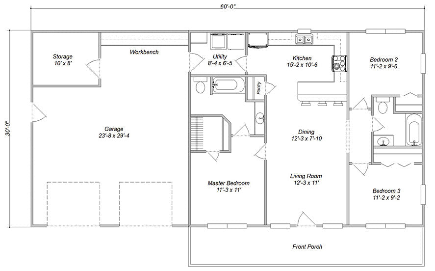 The Countryside Ranch Affordable House Kit