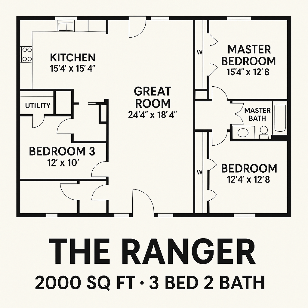 The Ranger Barndominium Kit (2000 sq feet)